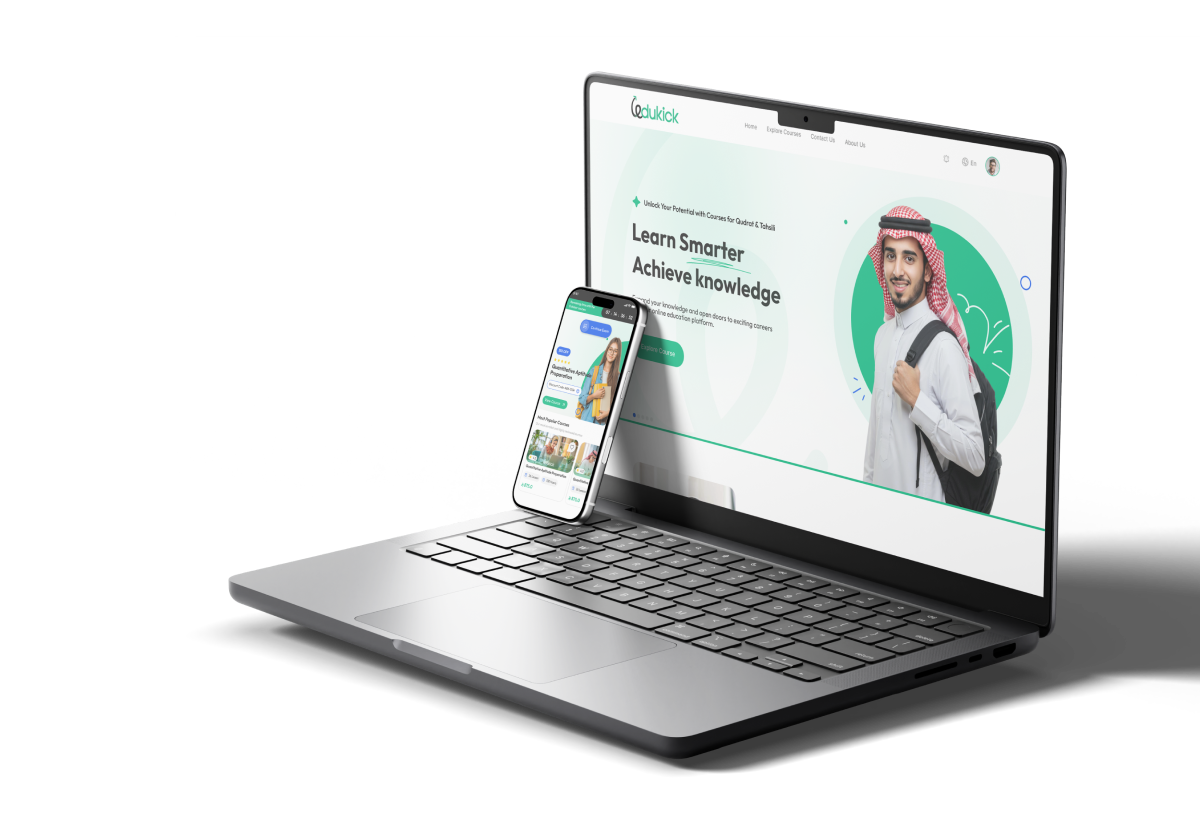 EduKick on a laptop and a phone